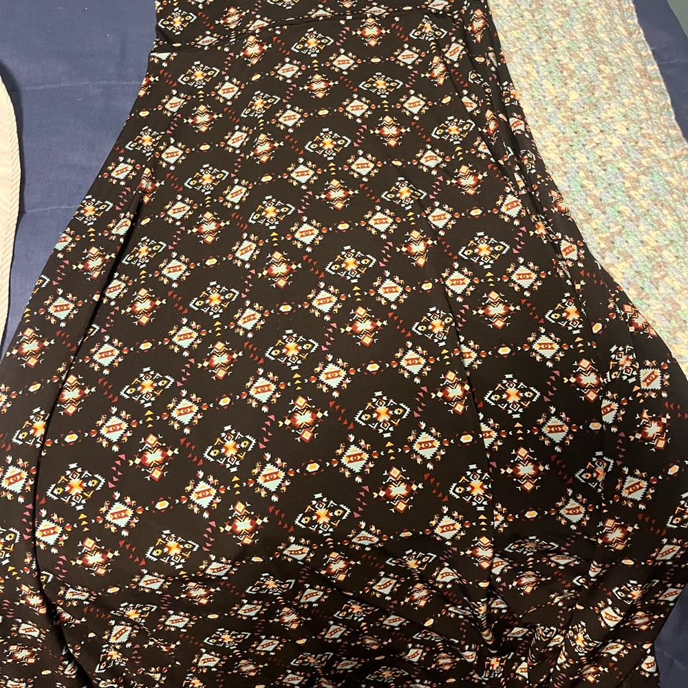 Lularoe Black Patterned skirt size small